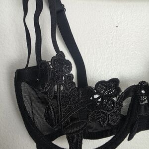 Bluebella Black Strappy Lace Bra